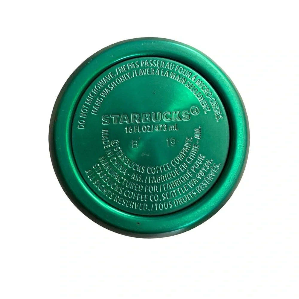 Starbucks HOLIDAY‎ 2019 Green Confetti Stainless Steel Tumbler Flip-Top 16oz